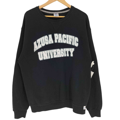 ラッセルアスレチック RUSSELL ATHLETIC 90S カレッジロゴ 前Vガゼット クルーネック スウェット メンズ import:L